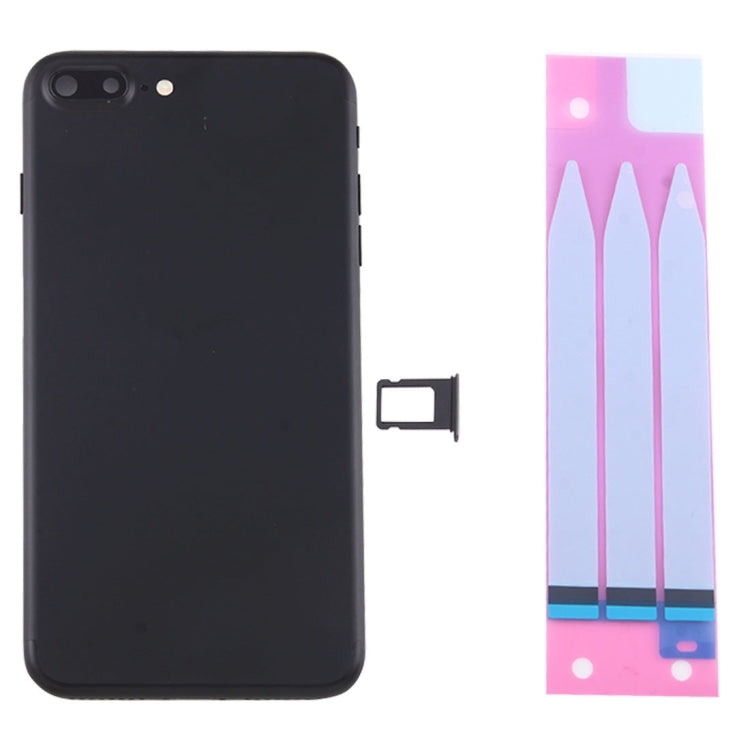 Battery Back Cover Assembly with Card Tray for iPhone 7 Plus, For iPhone 7 Plus, For iPhone 7 Plus (Full Assembly), For iPhone 7 Plus  (Full Assembly), For iPhone 7 Plus (Jet Black)