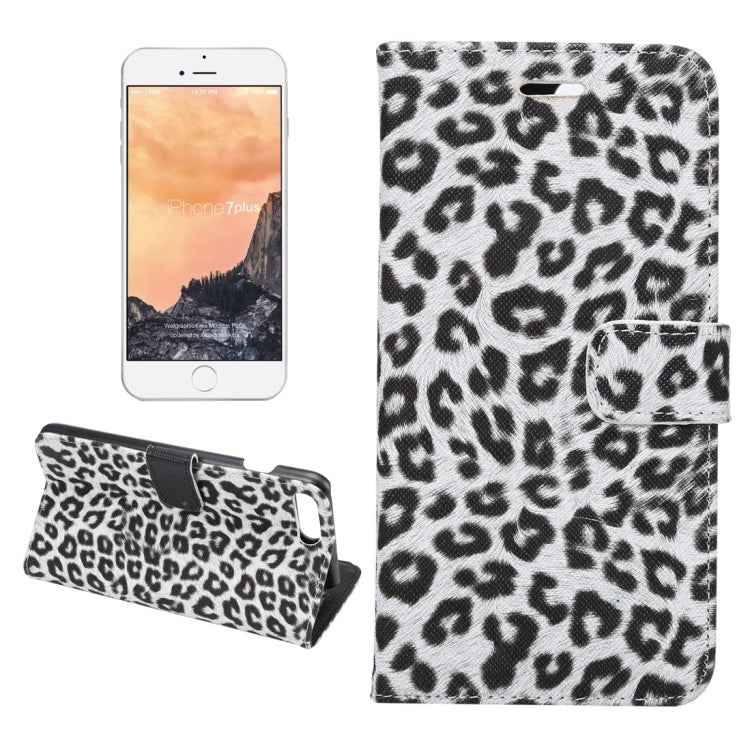 For iPhone 8 Plus & 7 Plus   Leopard Texture Horizontal Flip Leather Case with Holder & Card Slots & Wallet