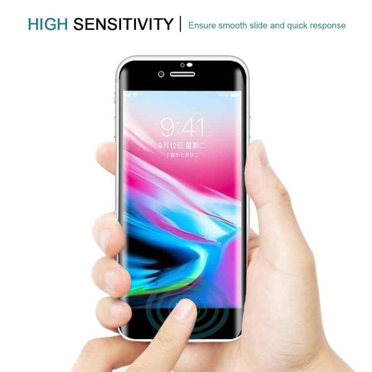 For iPhone SE 2020 / 8 / 7  0.3mm 9H Surface Hardness 4D Curved Full Screen Tempered Glass Screen Protector