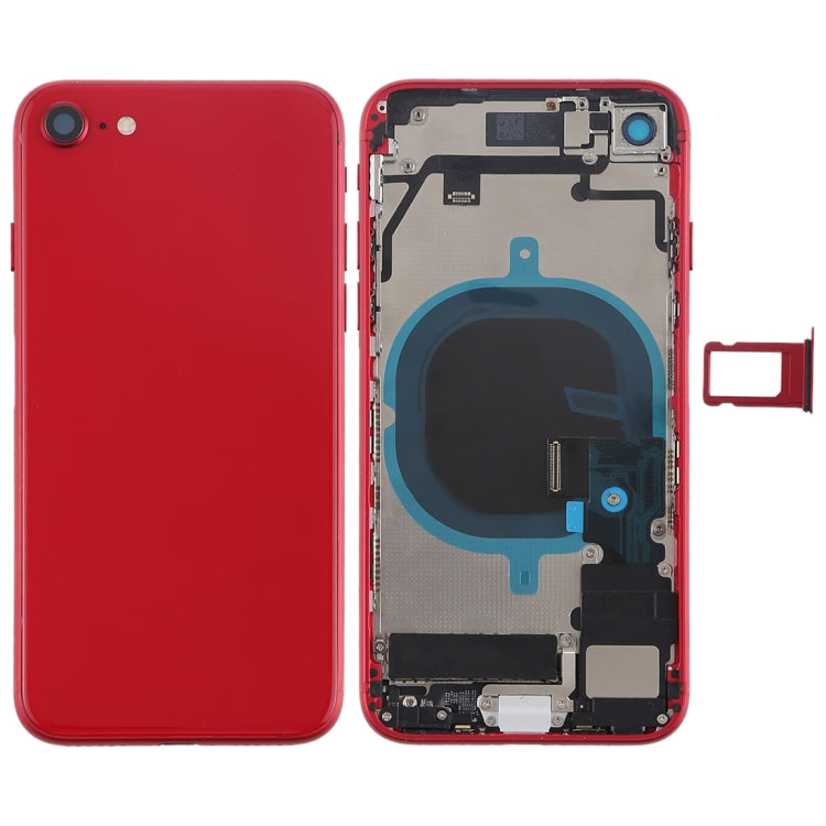 Battery Back Cover Assembly with Side Keys & Vibrator & Speaker Ringer Buzzer & Power Button + Volume Button Flex Cable & Card Tray for iPhone 8, For iPhone 8, For iPhone 8 (Full Assembly) - BSPART
