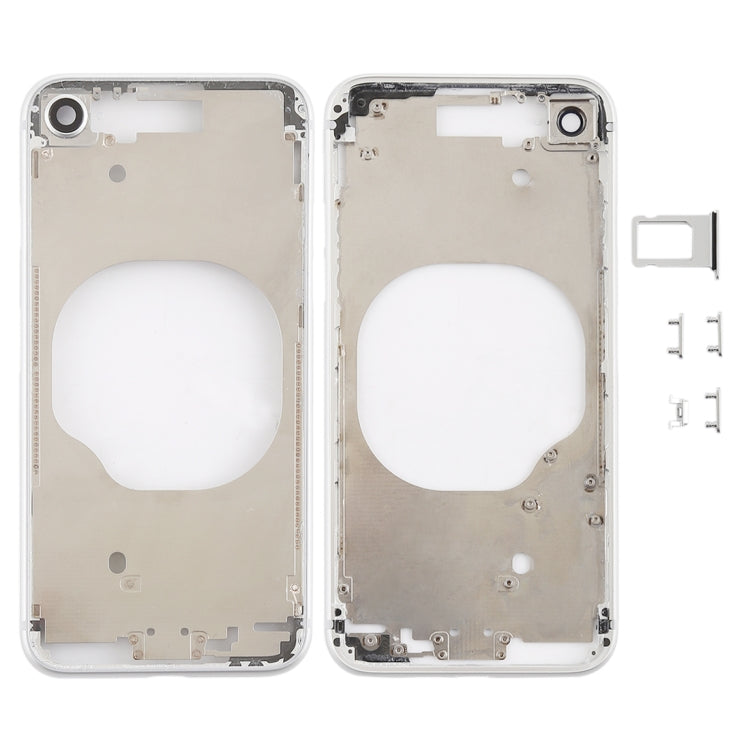 Transparent Back Cover with Camera Lens & SIM Card Tray & Side Keys for iPhone 8, For iPhone 8 (Transparent White), For iPhone 8 (Transparent Gold)