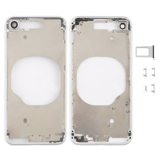 Transparent Back Cover with Camera Lens & SIM Card Tray & Side Keys for iPhone 8, For iPhone 8 (Transparent White), For iPhone 8 (Transparent Gold)