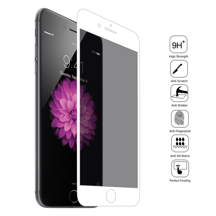 9H 6D Anti-peep Tempered Glass Film for iPhone SE 2022 / 2020 / 8 / 7, For iPhone 7(White), For iPhone SE 2022 / 2020 / 8 / 7(Black)