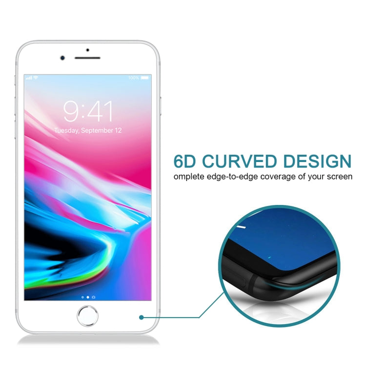 9H 6D Anti-peep Tempered Glass Film for iPhone SE 2022 / 2020 / 8 / 7, For iPhone 7(White), For iPhone SE 2022 / 2020 / 8 / 7(Black)