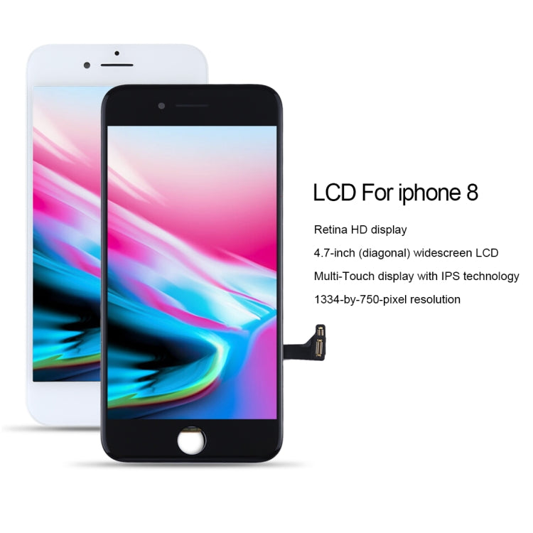 Original LCD Screen for iPhone 8, i8 Original White, i8 Original Black