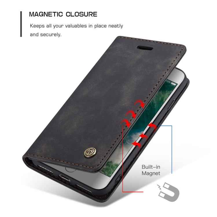 CaseMe-013 Multifunctional Retro Frosted Horizontal Flip Leather Case for iPhone 7 / 8, with Card Slot & Holder & Wallet