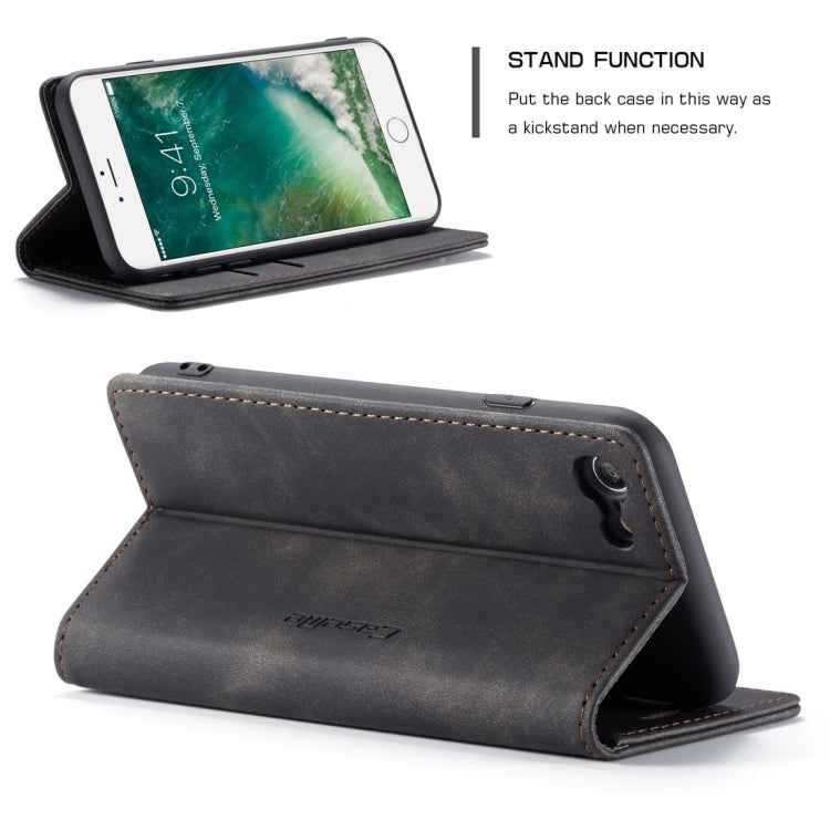CaseMe-013 Multifunctional Retro Frosted Horizontal Flip Leather Case for iPhone 7 / 8, with Card Slot & Holder & Wallet