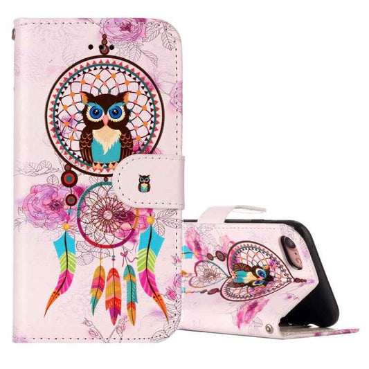 For iPhone 8 & 7 Embossed Horizontal Flip Leather Case with Holder & Card Slots & Wallet & Photo Frame