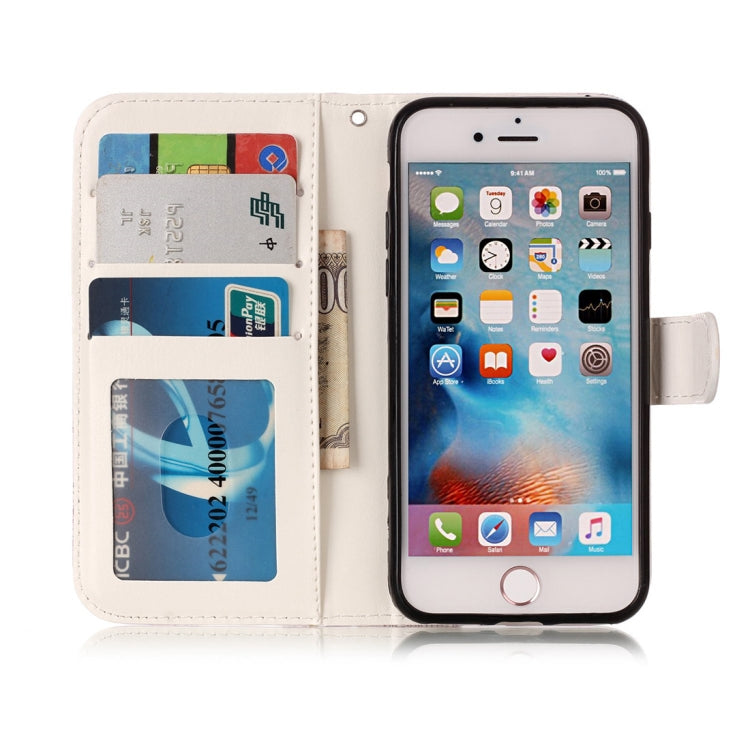 For iPhone 8 & 7 Embossed Horizontal Flip Leather Case with Holder & Card Slots & Wallet & Photo Frame