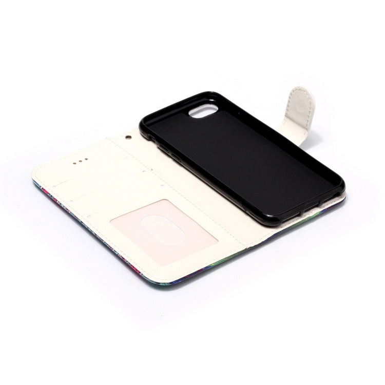 For iPhone 8 & 7 Embossed Horizontal Flip Leather Case with Holder & Card Slots & Wallet & Photo Frame