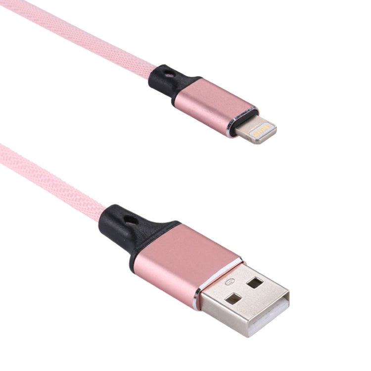 1m 2A USB to 8 Pin Nylon Weave Style Data Sync Charging Cable, 8 Pin Pink, 8 Pin Blue, 8 Pin Red, 8 Pin White