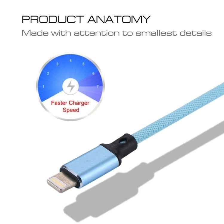 1m 2A USB to 8 Pin Nylon Weave Style Data Sync Charging Cable