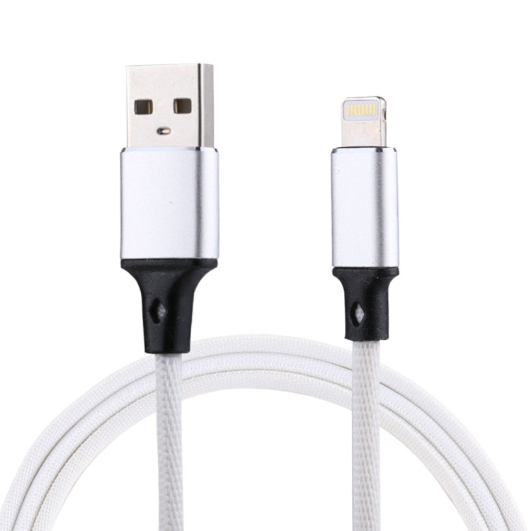1m 2A USB to 8 Pin Nylon Weave Style Data Sync Charging Cable, 8 Pin White, 8 Pin Pink, 8 Pin Blue, 8 Pin Red