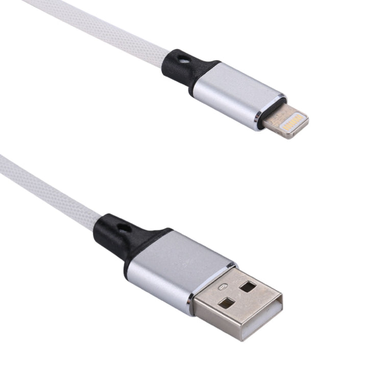 1m 2A USB to 8 Pin Nylon Weave Style Data Sync Charging Cable, 8 Pin White, 8 Pin Pink, 8 Pin Blue, 8 Pin Red
