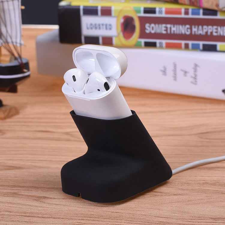 For Apple AirPods Creative Wireless Bluetooth Earphone Silicone Charging Box Charging Seat (Earphone is not Included), Size: 5.1*5.4*6.7cm