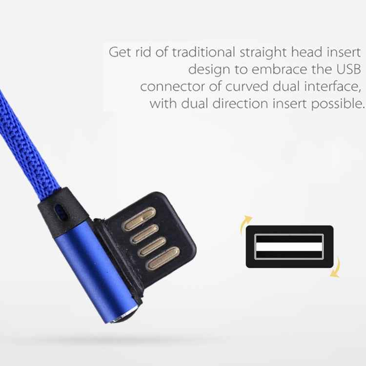 1m 2.4A Output USB to 8 Pin Double Elbow Design Nylon Weave Style Data Sync Charging Cable