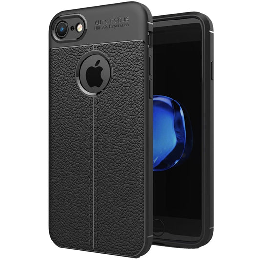 For iPhone 8 & 7 Litchi Texture TPU Protective Back Cover Case