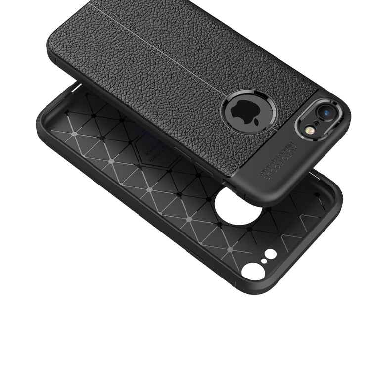 For iPhone 8 & 7 Litchi Texture TPU Protective Back Cover Case