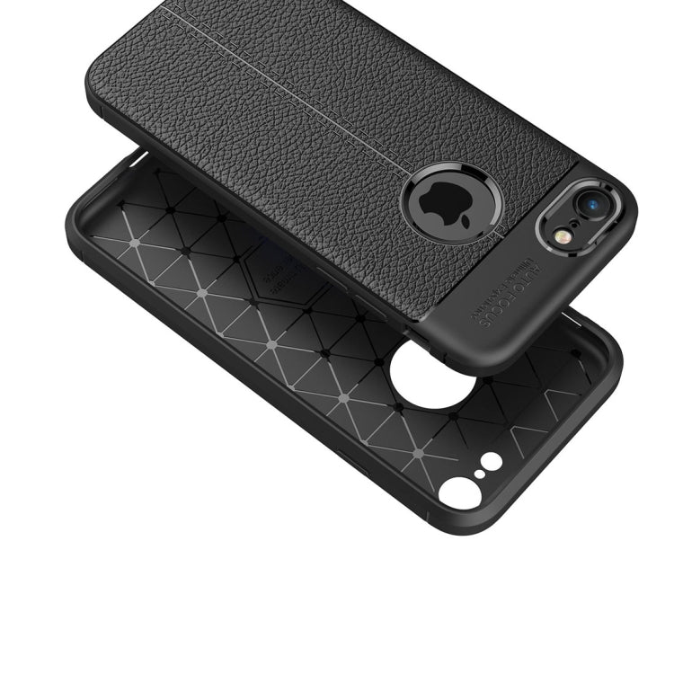 For iPhone 8 & 7 Litchi Texture TPU Protective Back Cover Case