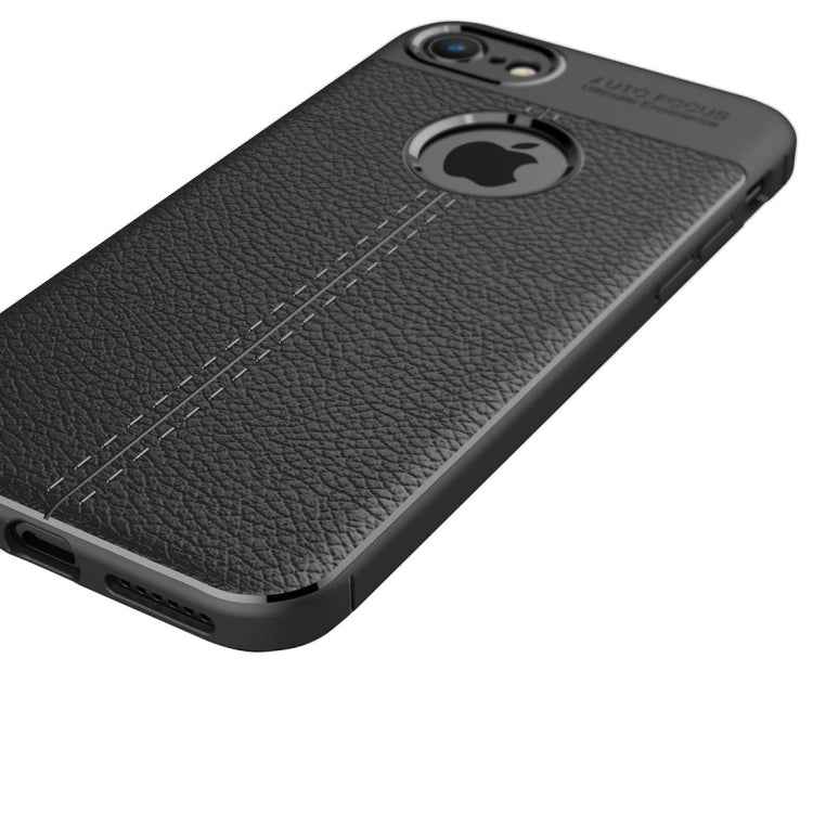 For iPhone 8 & 7 Litchi Texture TPU Protective Back Cover Case