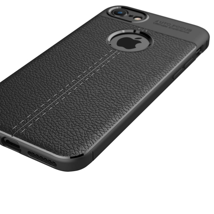 For iPhone 8 & 7 Litchi Texture TPU Protective Back Cover Case