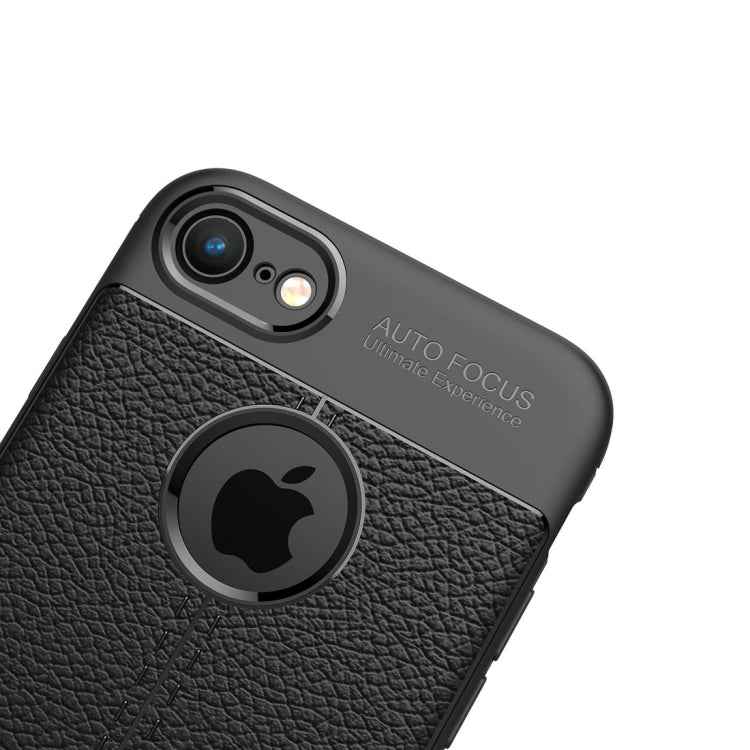 For iPhone 8 & 7 Litchi Texture TPU Protective Back Cover Case