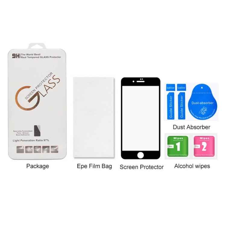 For iPhone 8 / 7 0.3mm 9H Surface Hardness  Curved Full Screen Tempered Glass Screen Protector