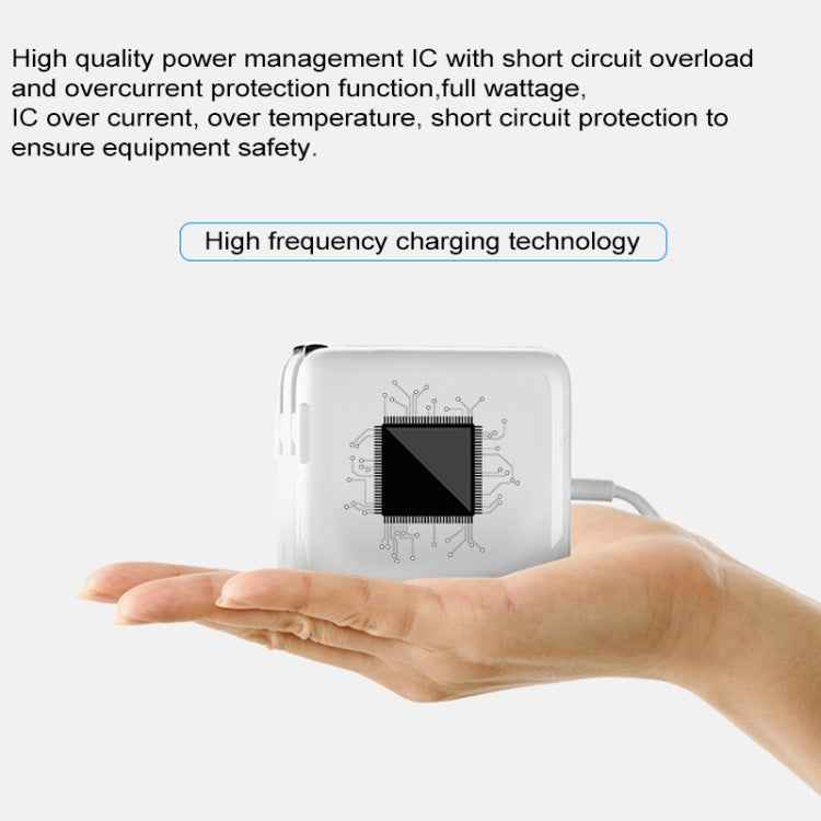 87W Type-C Power Adapter Portable Charger with 1.8m Type-C Charging Cable, US Plug