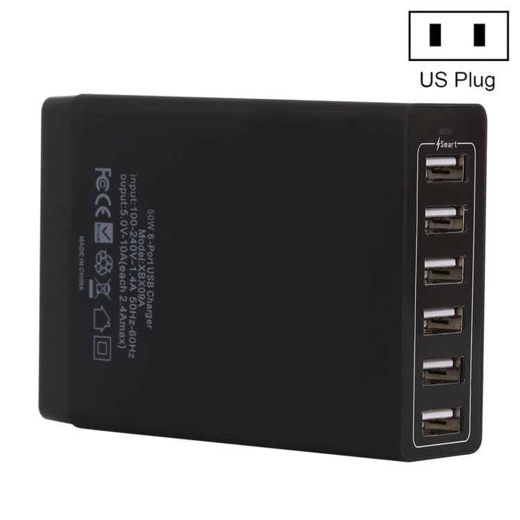 XBX09A 50W 5V 2.4A 6 USB Ports Quick Charger Travel Charger