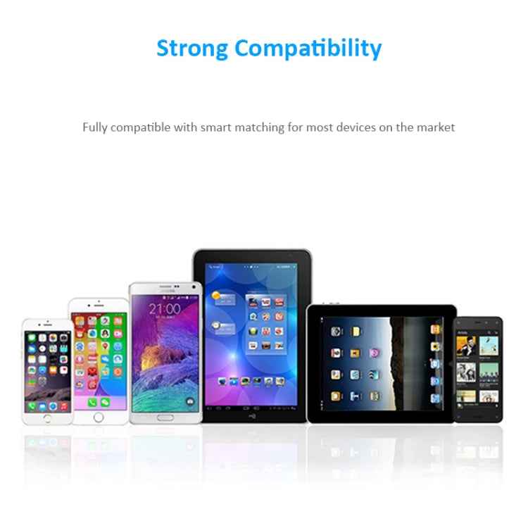 50W 6 USB Ports + 2 USB-C / Type-C Ports + Wireless Charging Multi-function Charger with LED Display & Detachable Bezel, EU Plug