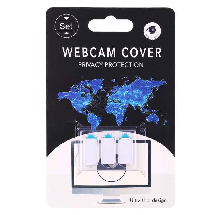 3 PCS Universal Ultra-thin Design Rectangle WebCam Cover Camera Cover for Desktop, Laptop, Tablet, Phones