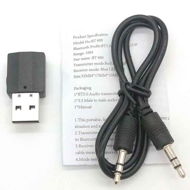 BT600 USB Wireless Audio 2 in 1 Bluetooth 5.0 Receiver & Transmitter Adapter