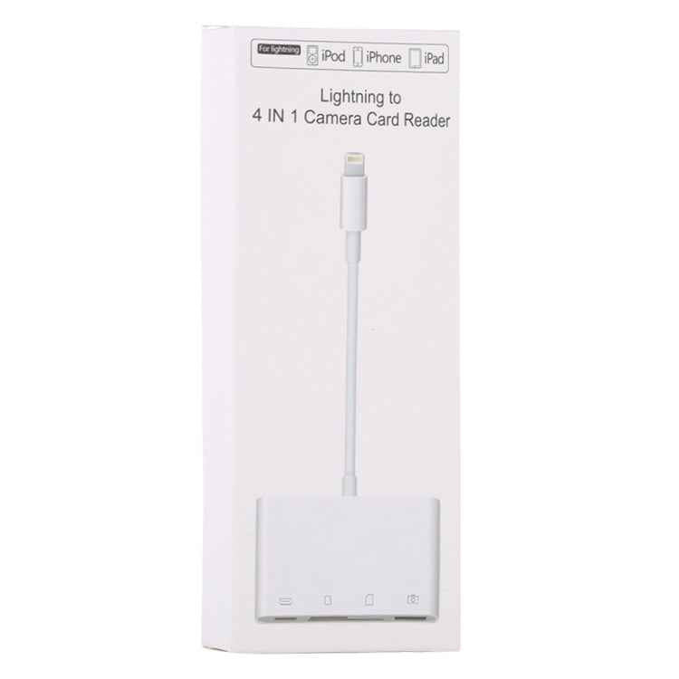 NK-108L 8 Pin to USB + TF Card + SD Card Camera Reader Adapter, Compatible with IOS 9.1 and Above Systems