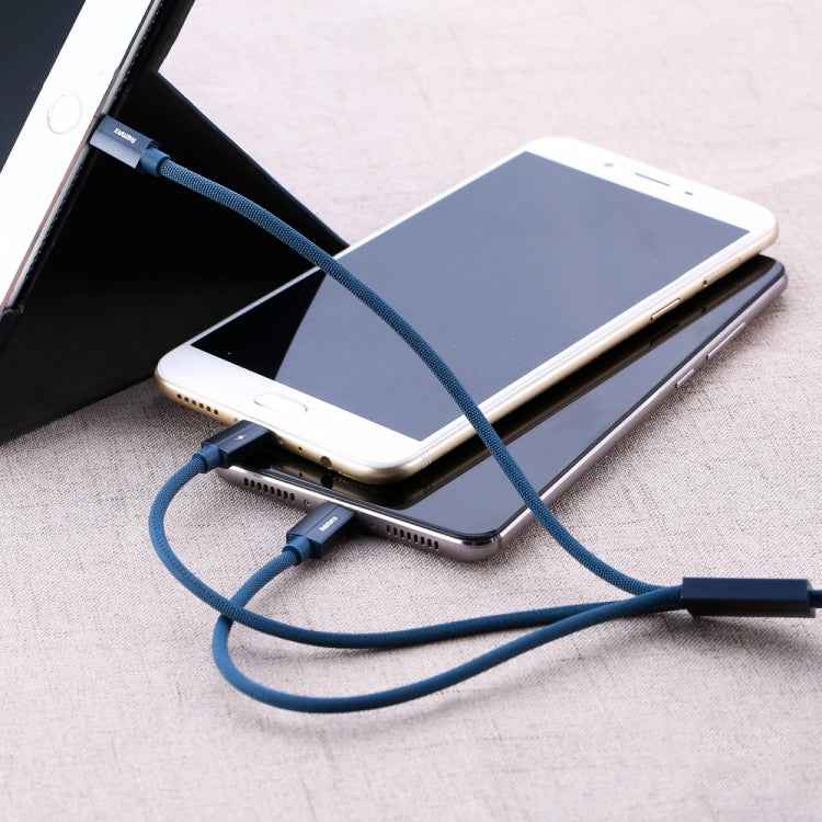 REMAX RC-094TH 1m 2.4A 3 in 1 USB to 8 Pin & USB-C / Type-C & Micro USB  Fast Charging Data Cable