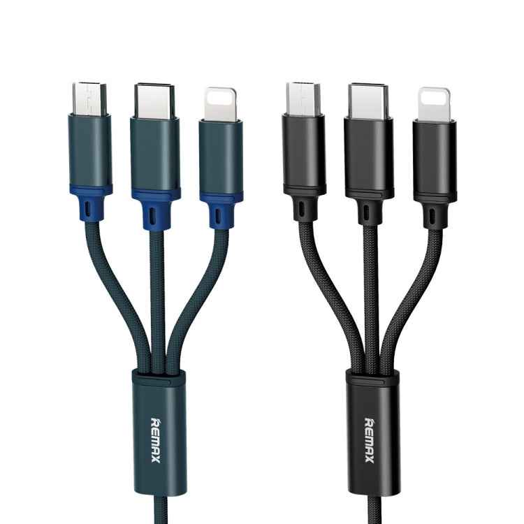 REMAX RC-131TH 1m 2.8A 3 in 1 USB to 8 Pin & USB-C / Type-C & Micro USB Charging Cable