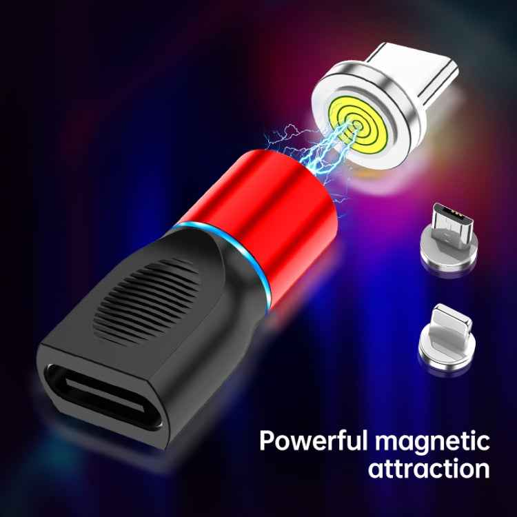 4 in 1 3A 8 Pin & USB-C / Type-C & Micro USB Zinc Alloy Magnetic Charging Head + USB-C / Type-C Magnetic Charging Adapter Set