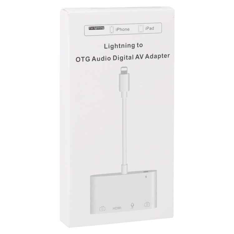 4 in 1 8 Pin to Dual USB + 3.5mm AUX + HDMI OTG Audio Digital AV Adapter