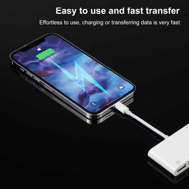 4 in 1 8 Pin to Dual USB + 3.5mm AUX + HDMI OTG Audio Digital AV Adapter