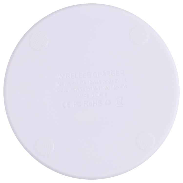10W QI Plaid Pattern Round Plastic Wireless Charger