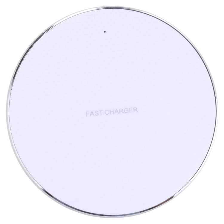 10W QI Plaid Pattern Round Metal Wireless Charger