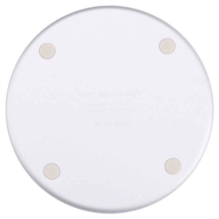 10W QI Plaid Pattern Round Metal Wireless Charger