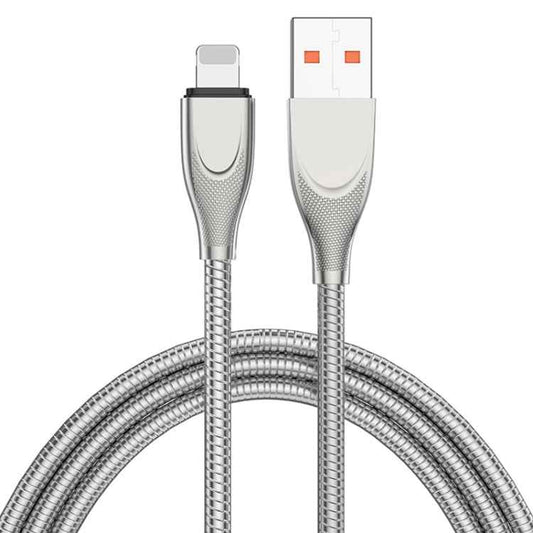 ADC-009 USB to 8 Pin Zinc Alloy Hose Fast Charging Data Cable, Cable Length: 1m