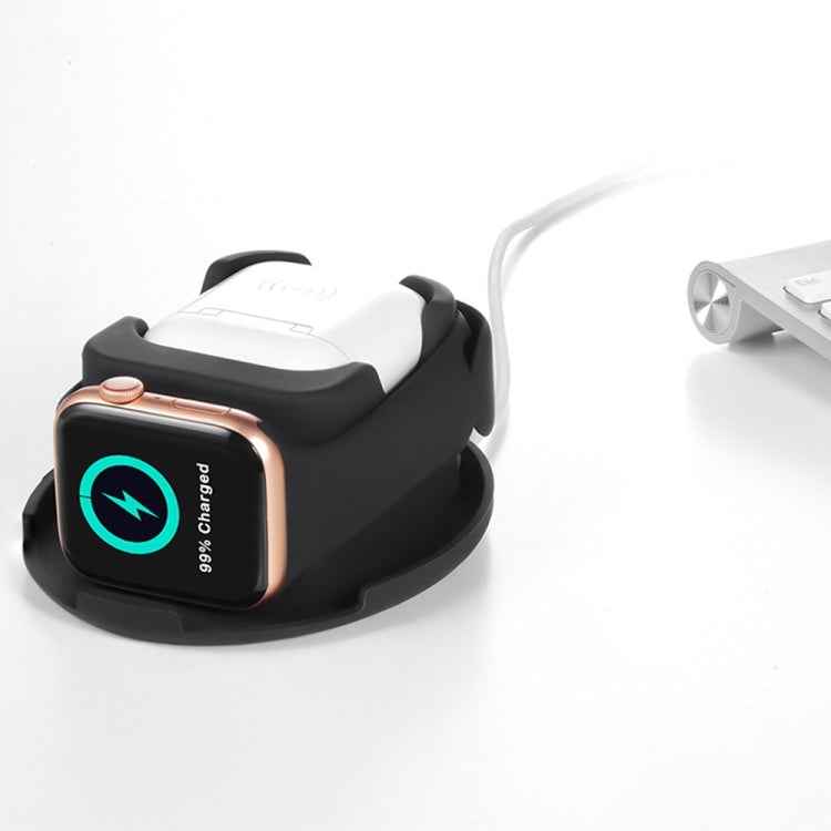 3 in 1 Charger Holder Base for Watch & AirPods with Zippered Storage Bag & Carabiner