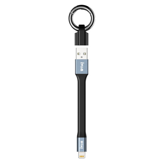 IVON CA90 2.4A USB to 8 Pin Portable Data Cable with Ring, Length: 14.5cm, 8 Pin