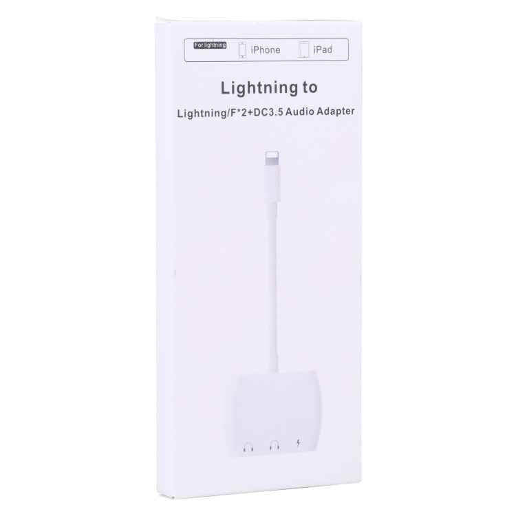 8 Pin Male to Dual 8 Pin+ 3.5mm Audio Female Headphone Adapter Adapter