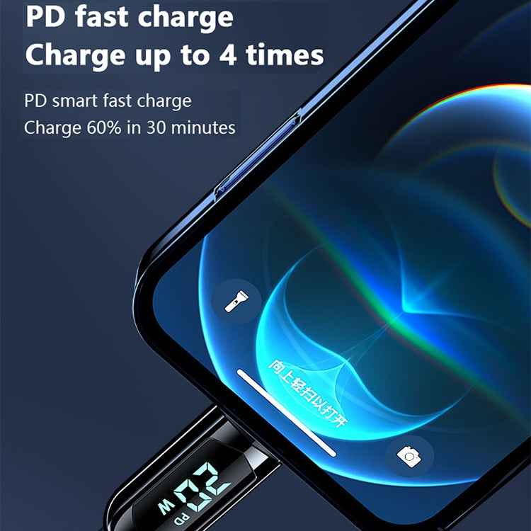 Mutural Li-CC001 1.2m PD20W Digital Display USB-C / Type-C to 8 Pin Charging Data Cable