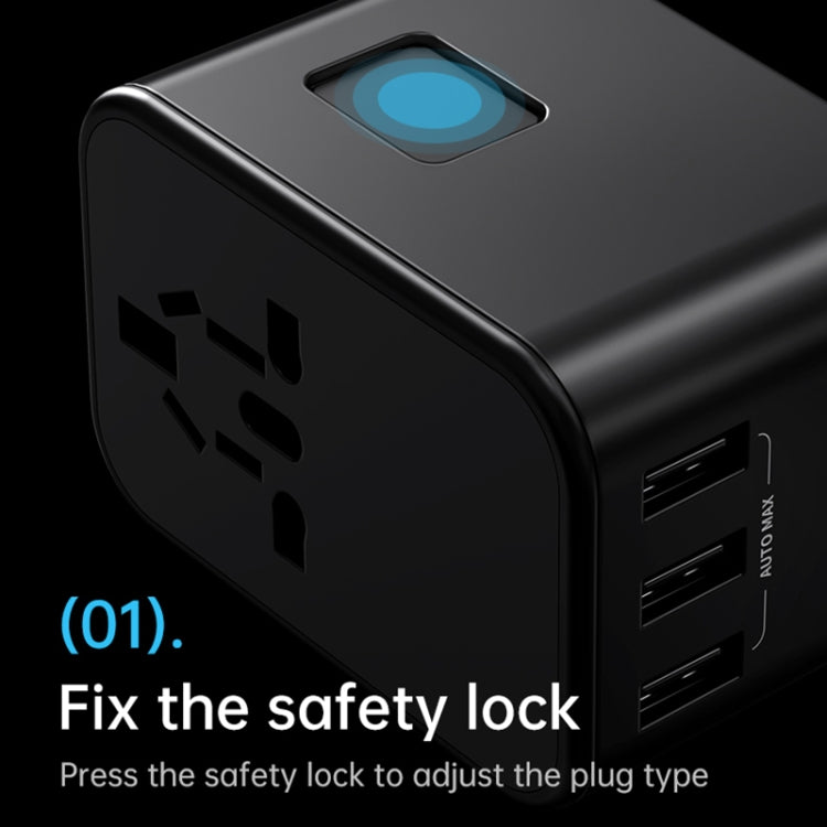 ROCK T62 35.5W Global Travel Multifunctional Plug PD Charger Power Adapter, T62