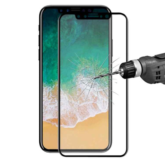 For iPhone X ENKAY Hat-Prince 0.26mm 9H Surface Hardness 3D Explosion-proof Full Screen Curved Heat Bending Tempered Glass Screen Film