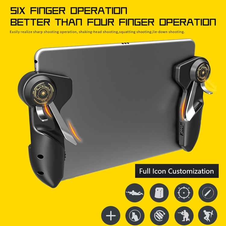 MeMo AKpad6K Snap-on Six Finger Linkage Trigger Imitation Shooting Game Controller for Tablet PC, One Pair