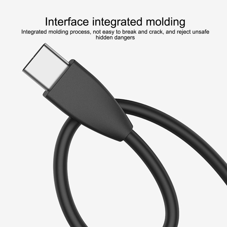 IVON CA87 USB to USB-C / Type-C TPE Fast Charge Data Cable, Cable Length: 1m